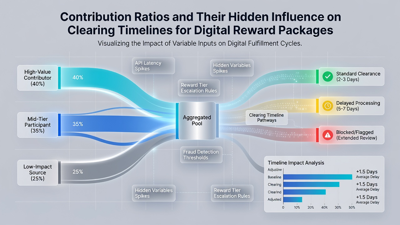 Player dashboard screenshot showing contribution ratio percentages and remaining wagering progress for a digital reward package